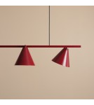 Red pendant lamps - Aldex Pendant Lamp Form 4 Red Wine 4 x max 15W LED (1108L15). - product 3