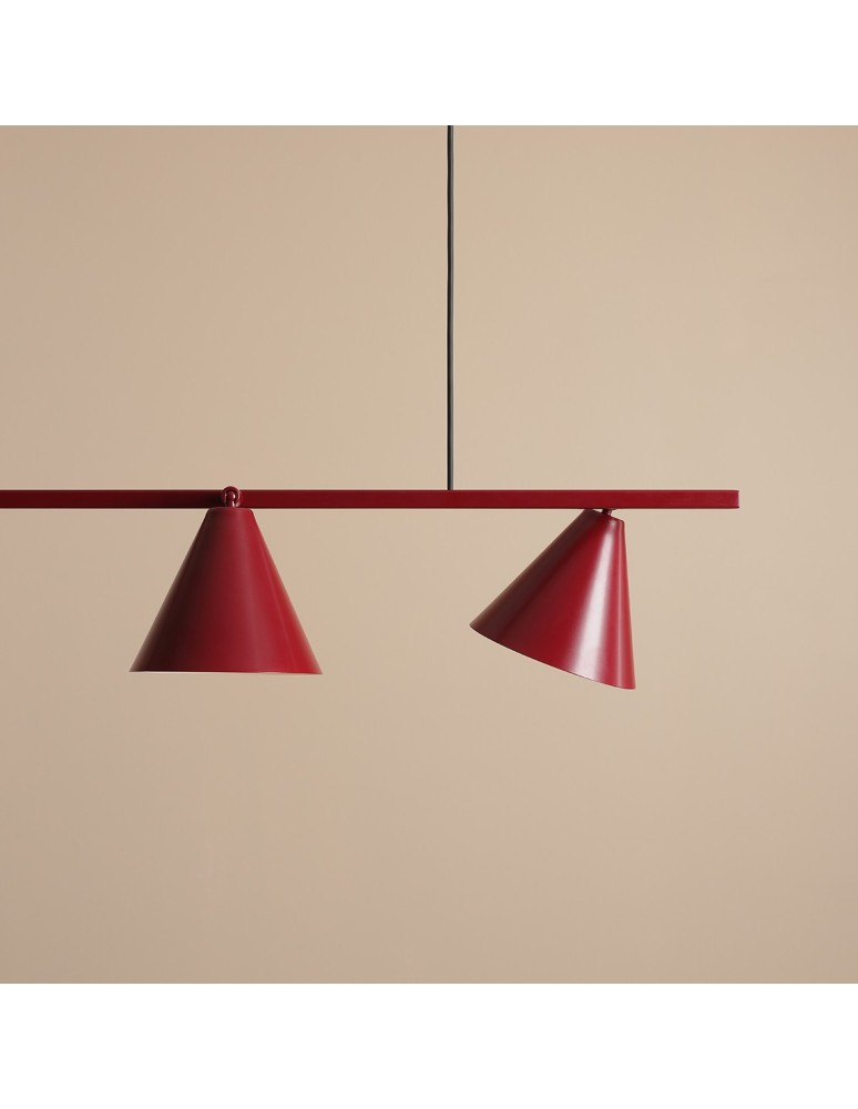 Red pendant lamps - Aldex Pendant Lamp Form 4 Red Wine 4 x max 15W LED (1108L15). - product kolory-swiatla.pl 3