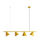 Yellow pendant lamps - Aldex Pendant Lamp Form 4 Mustard 4 x max 15W LED (1108L14) - product 1