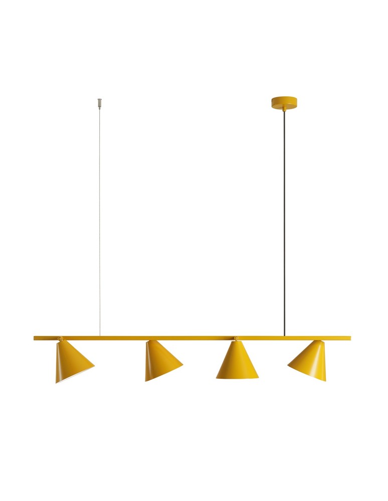Yellow pendant lamps - Aldex Pendant Lamp Form 4 Mustard 4 x max 15W LED (1108L14) - product kolory-swiatla.pl 1