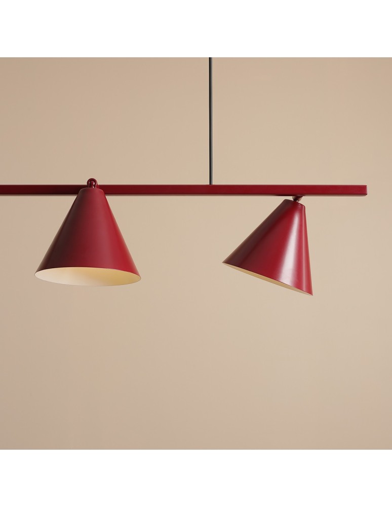Red pendant lamps - Aldex Pendant Lamp Form 4 Red Wine 4 x max 15W LED (1108L15). - product kolory-swiatla.pl 4