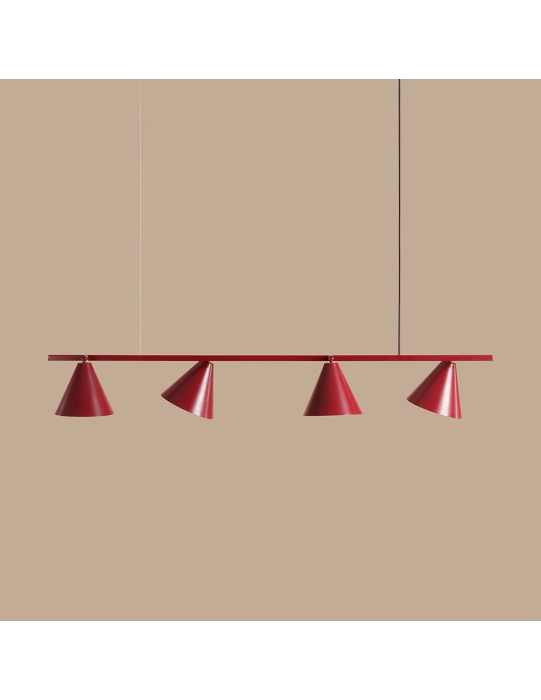 Red pendant lamps - Aldex Pendant Lamp Form 4 Red Wine 4 x max 15W LED (1108L15). - product kolory-swiatla.pl 6