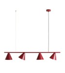 Red pendant lamps - Aldex Pendant Lamp Form 4 Red Wine 4 x max 15W LED (1108L15). - product 1