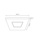 Square ceiling lamps - Milagro Plafond SPARKY 65W + remote control ML8234 - product 5