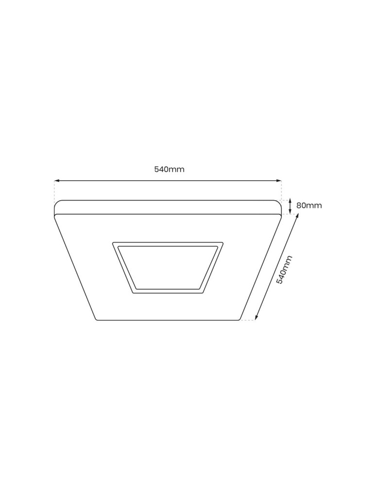Square ceiling lamps - Milagro Plafond SPARKY 65W + remote control ML8234 - product kolory-swiatla.pl 5