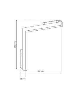 Milagro MAGNETIC TRACK L-DOWN 24W 3000K ML8933 - produkt 2