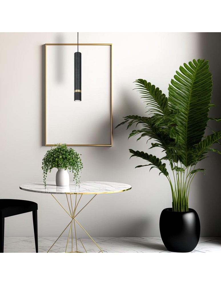 Pendant tube lamps - Milagro JOKER SATIN GOLD 1xGU10 pendant lamp MLP9667 - product kolory-swiatla.pl 3