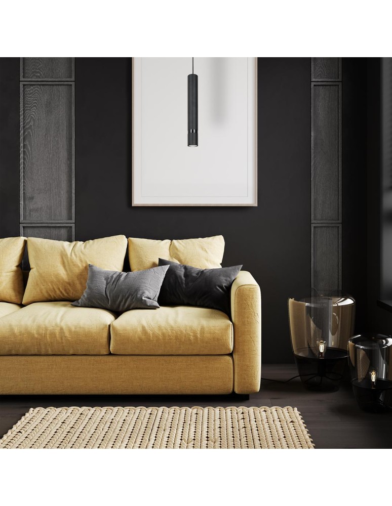 Pendant tube lamps - Milagro JOKER ALL BLACK 1xGU10 pendant lamp MLP96794 - product kolory-swiatla.pl 3