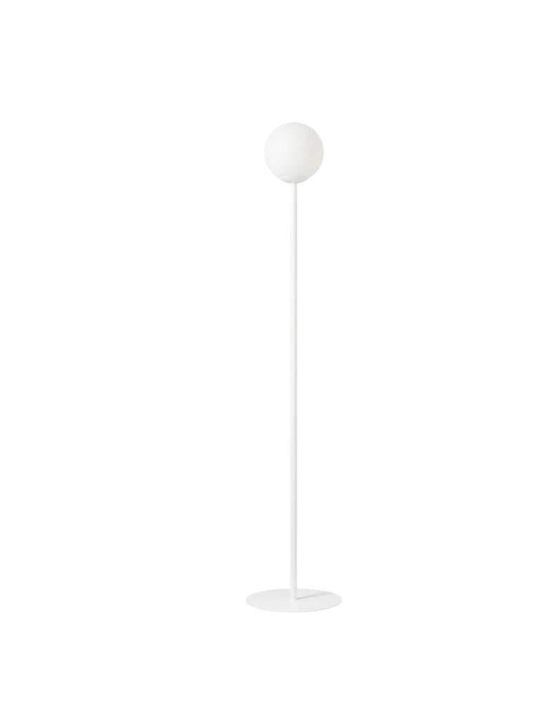 Modern floor lamps - Aldex Pinne White Standing Lamp 1 x max 15W LED (1080A) - product kolory-swiatla.pl 1