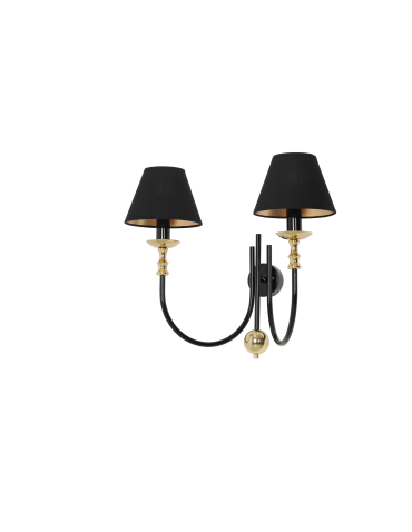 Aldex Wall lamp Roma 2 Black 2 x max 10W LED (1118D1)