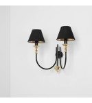 Wall lamps with lampshade - Aldex Wall lamp Roma 2 Black 2 x max 10W LED (1118D1) - product 2