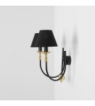 Wall lamps with lampshade - Aldex Wall lamp Roma 2 Black 2 x max 10W LED (1118D1) - product 4