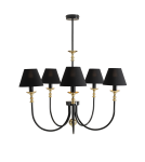 Chandelier with lampshade - Aldex Chandelier Roma 5 Black 5 x max 10W LED (1118F1) - product 1