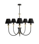 Chandelier with lampshade - Aldex Chandelier Roma 5 Black 5 x max 10W LED (1118F1) - product 5