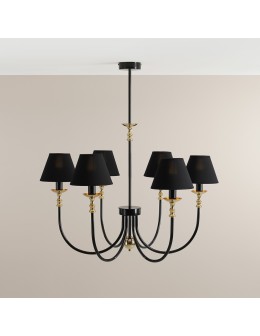 Aldex Żyrandol Roma 6 Czarny 6 x max 10W LED (1118K1) - produkt 2