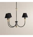 Chandelier with lampshade - Aldex Chandelier Roma 3 Black 3 x max 10W LED (1118E_1) - product 2