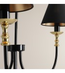 Chandelier with lampshade - Aldex Chandelier Roma 3 Black 3 x max 10W LED (1118E_1) - product 3