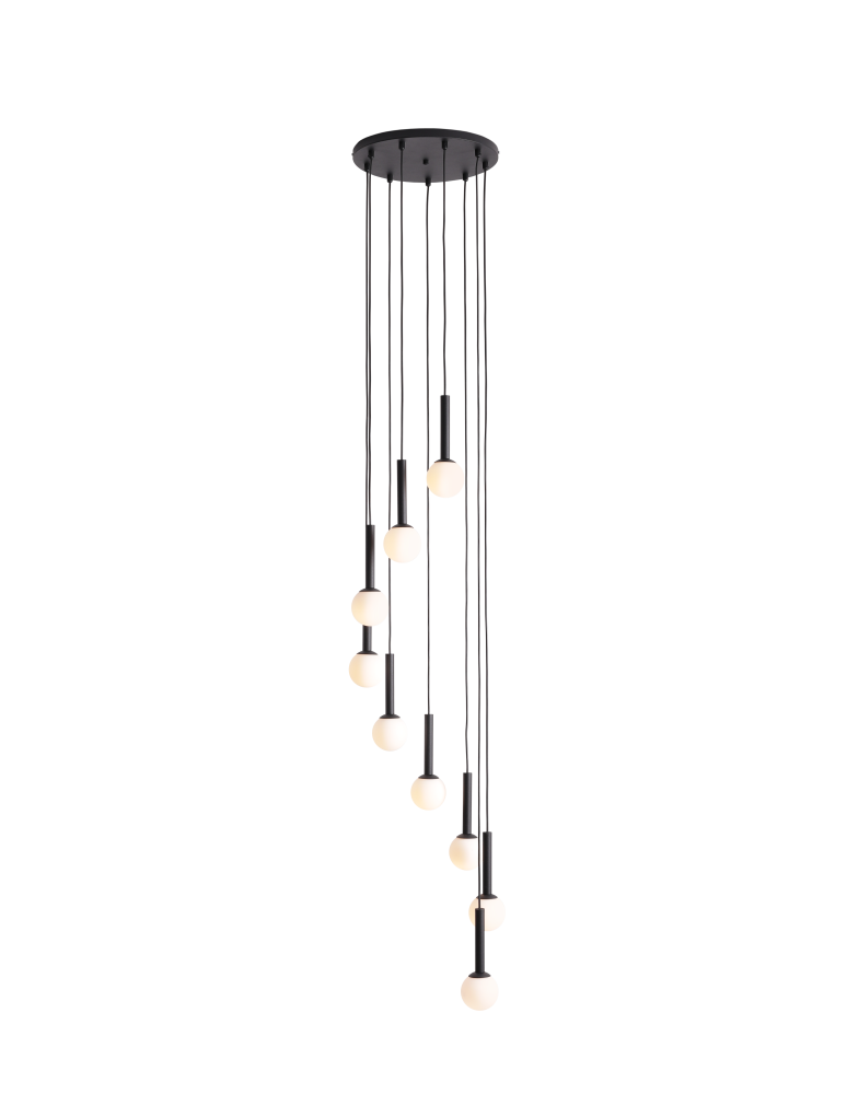 Pendant lamps spheres - Aldex Pendant Lamp Riu 9 All Black 9 x max 5W LED (1117N1) - product kolory-swiatla.pl 1