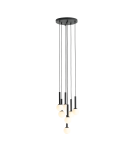 Pendant lamps spheres - Aldex Pendant Lamp Riu 7 All Black 7 x max 5W LED (1117T1) - product 1