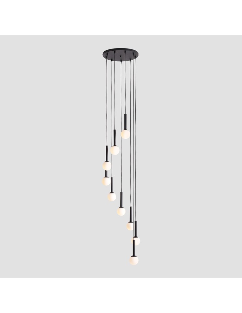 Pendant lamps spheres - Aldex Pendant Lamp Riu 9 All Black 9 x max 5W LED (1117N1) - product kolory-swiatla.pl 2