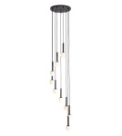 Pendant lamps spheres - Aldex Pendant Lamp Riu 9 All Black 9 x max 5W LED (1117N1) - product 4
