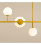 Yellow pendant lamps - Aldex Dione 6 Mustard Pendant Lamp 4 x max 10W LED / 2 x max 15W LED (1092K14) - product 2