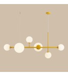 Yellow pendant lamps - Aldex Dione 6 Mustard Pendant Lamp 4 x max 10W LED / 2 x max 15W LED (1092K14) - product 3