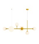 Yellow pendant lamps - Aldex Dione 6 Mustard Pendant Lamp 4 x max 10W LED / 2 x max 15W LED (1092K14) - product 5