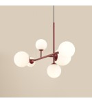 Red pendant lamps - Aldex Dione 6 Red Wine Pendant Lamp 4 x max 10W LED / 2 x max 15W LED (1092K15). - product 1