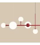 Red pendant lamps - Aldex Dione 6 Red Wine Pendant Lamp 4 x max 10W LED / 2 x max 15W LED (1092K15). - product 4