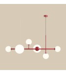 Red pendant lamps - Aldex Dione 6 Red Wine Pendant Lamp 4 x max 10W LED / 2 x max 15W LED (1092K15). - product 5