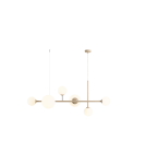 Beige pendant lamps - Aldex Pendant Lamp Dione 6 Beige 4 x max 10W LED / 2 x max 15W LED (1092K17) - product 1