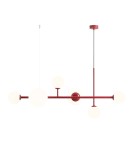 Red pendant lamps - Aldex Dione 6 Red Wine Pendant Lamp 4 x max 10W LED / 2 x max 15W LED (1092K15). - product 6