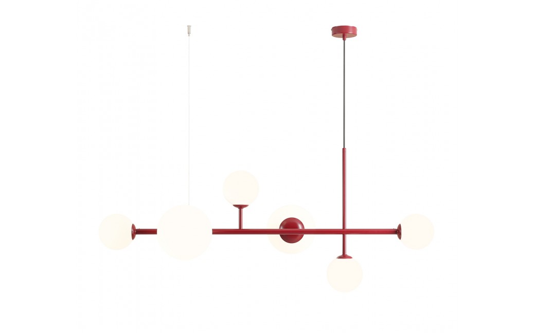 Aldex Lampa Wisząca Dione 6 Red Wine 4 x max 10W LED / 2 x max 15W LED (1092K15)