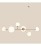 Beige pendant lamps - Aldex Pendant Lamp Dione 6 Beige 4 x max 10W LED / 2 x max 15W LED (1092K17) - product 4