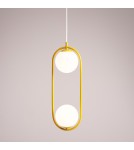 Yellow pendant lamps - Aldex Riva 2 Mustard Pendant Lamp 2 x max 10W LED (1086H14) - product 2