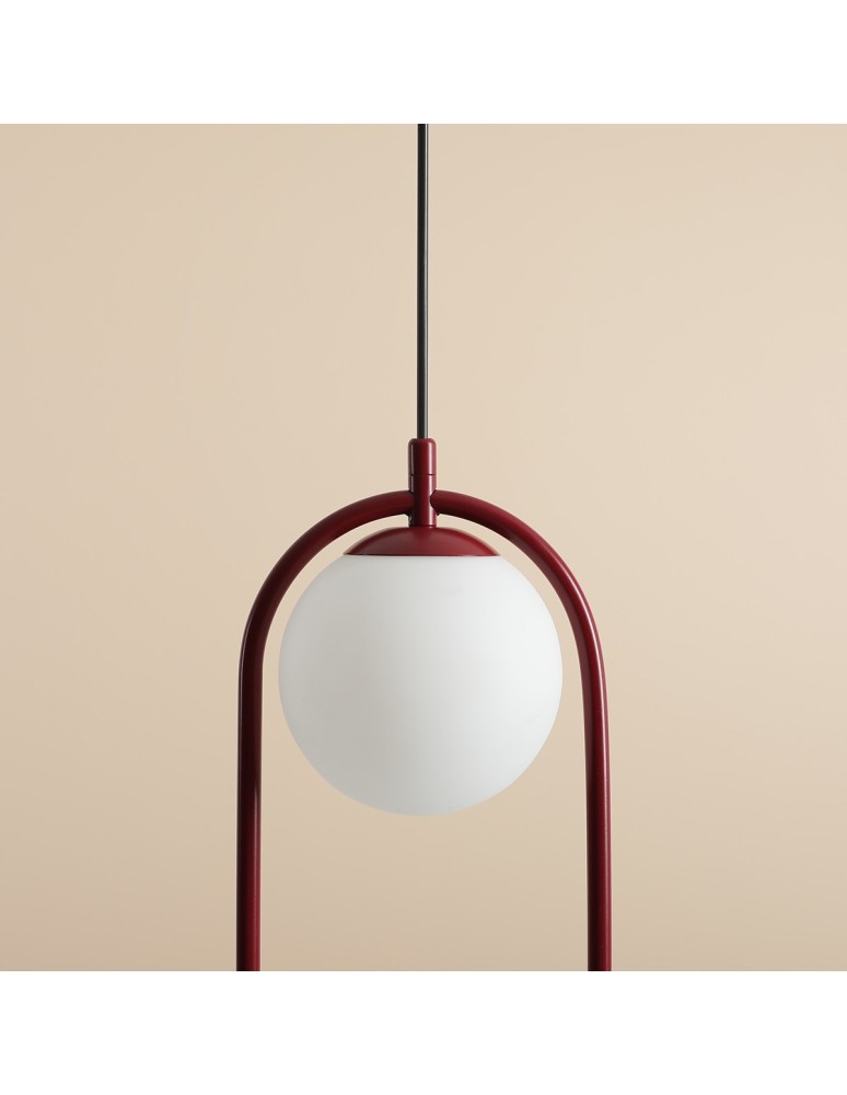 Red pendant lamps - Aldex Riva 2 Red Wine Pendant Lamp 2 x max 10W LED (1086H15). - product kolory-swiatla.pl 3