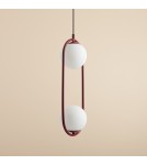 Red pendant lamps - Aldex Riva 2 Red Wine Pendant Lamp 2 x max 10W LED (1086H15). - product 4