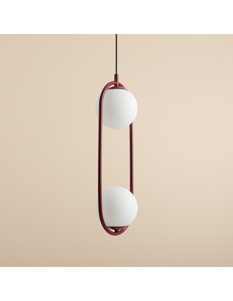Red pendant lamps - Aldex Riva 2 Red Wine Pendant Lamp 2 x max 10W LED (1086H15). - product kolory-swiatla.pl 4