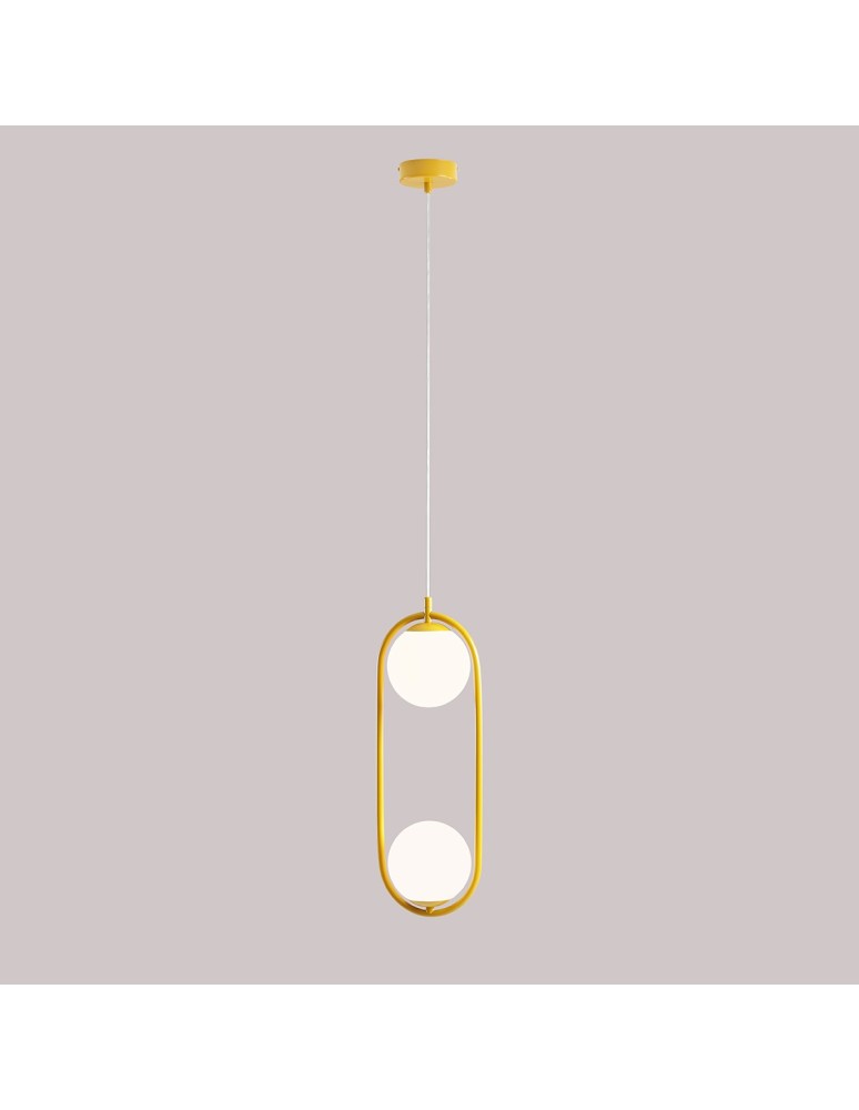 Yellow pendant lamps - Aldex Riva 2 Mustard Pendant Lamp 2 x max 10W LED (1086H14) - product kolory-swiatla.pl 5