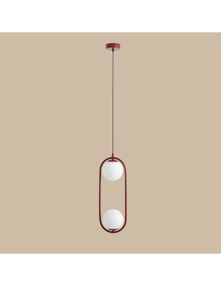 Red pendant lamps - Aldex Riva 2 Red Wine Pendant Lamp 2 x max 10W LED (1086H15). - product kolory-swiatla.pl 5