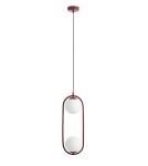 Red pendant lamps - Aldex Riva 2 Red Wine Pendant Lamp 2 x max 10W LED (1086H15). - product 6