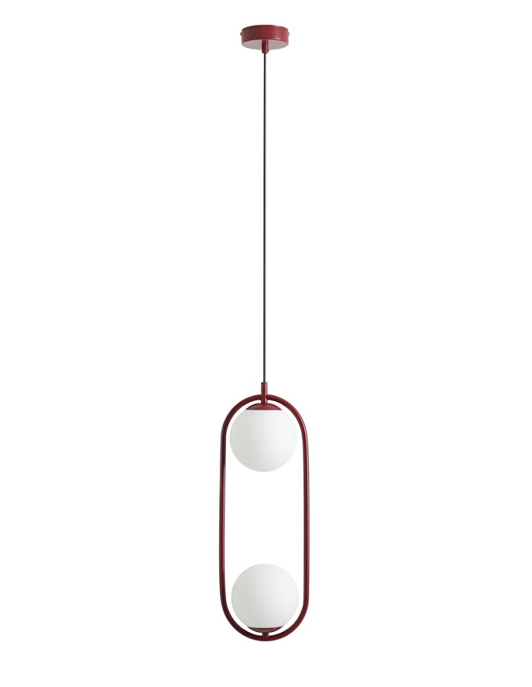 Red pendant lamps - Aldex Riva 2 Red Wine Pendant Lamp 2 x max 10W LED (1086H15). - product kolory-swiatla.pl 6