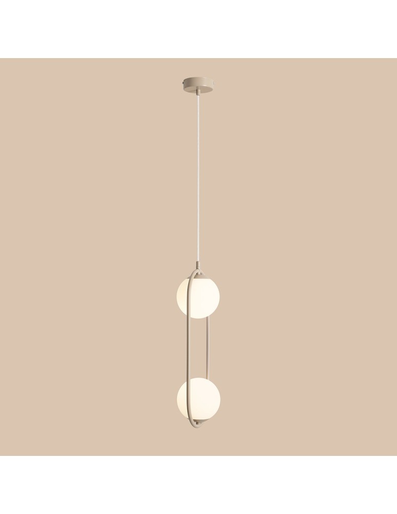 Beige pendant lamps - Aldex Pendant Lamp Riva 2 Beige 2 x max 10W LED (1086H17) - product kolory-swiatla.pl 5