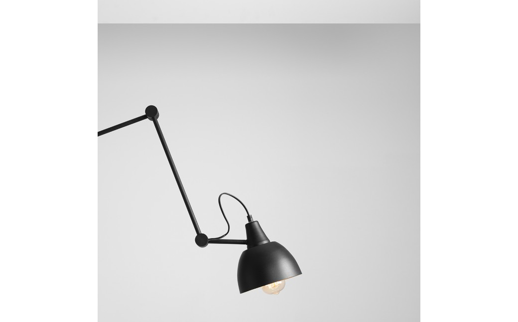 Aldex Lampa Stojąca Aida Czarny (Złoty Środek Klosza) 1 x max 15W LED (843A)
