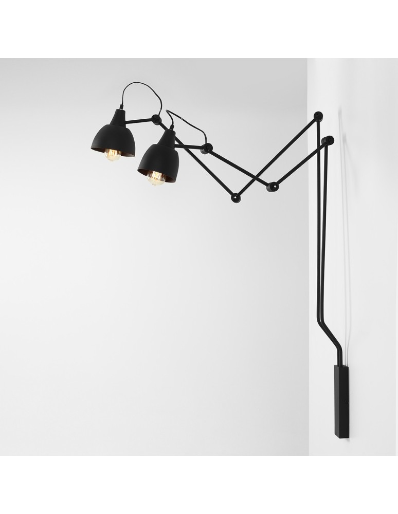 Cantilever wall lamps - Aldex Wall lamp Aida 2 Black 2 x max 15W LED (842D) - product kolory-swiatla.pl 1