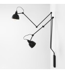 Cantilever wall lamps - Aldex Wall lamp Aida 2 Black 2 x max 15W LED (842D) - product 5