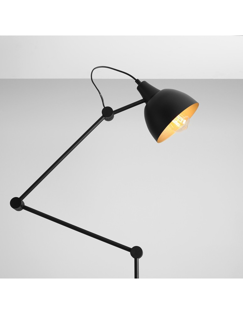 Broken floor lamps - Aldex Aida Standing Lamp Black (Gold Shade Center) 1 x max 15W LED (843A) - product kolory-swiatla.pl 4