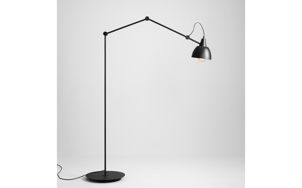 Aldex Lampa Stojąca Aida Czarny (Złoty Środek Klosza) 1 x max 15W LED (843A)