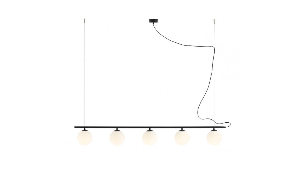 Aldex Lampa Wiszącą Beryl Glass 5 Czarny 5 x max 10W LED (1006F1)